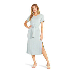 BB Dakota Before Midnight Belted Midi Dress In Sea Mist Size S $115